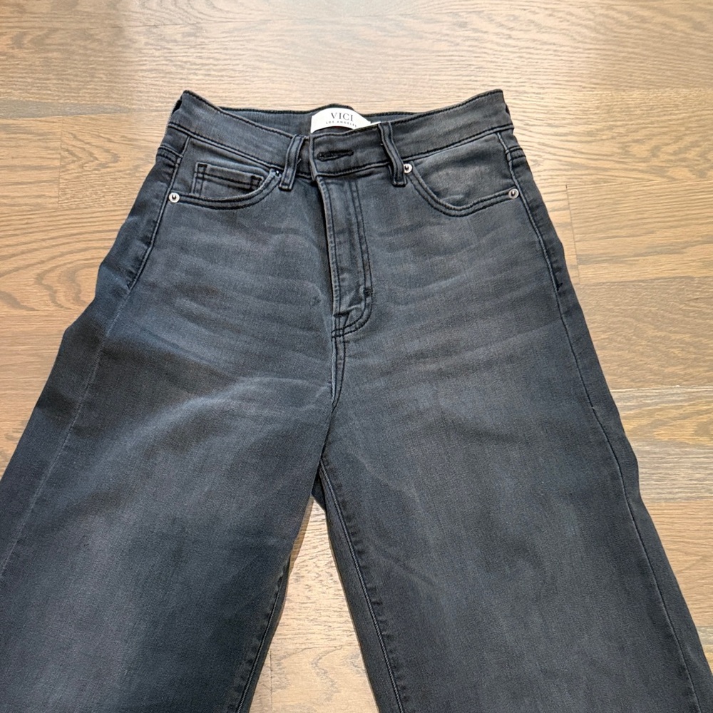 VICI Black High-Rise Women's Jeans - Faded Black Wash